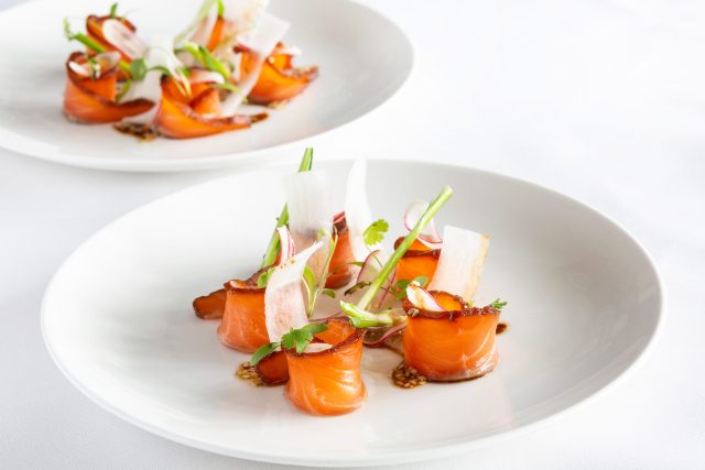 Elegant wedding reception venue at Chapter One, Kent’s premier Michelin-guide restaurant.