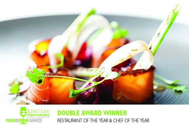 Award-winning two-course fine dining lunch at Chapter One Restaurant, Kent.