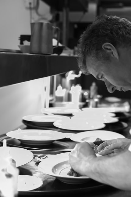 Chef Patron Andrew McLeish leading the fine dining culinary team at Chapter One Kent.