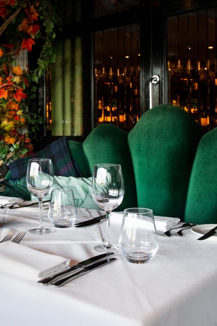 All-weather heated outdoor terrace dining at Chapter One in Locksbottom, Orpington.