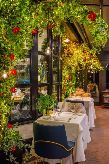 Celebrating New Year's Eve with gourmet Modern European cuisine at Chapter One.