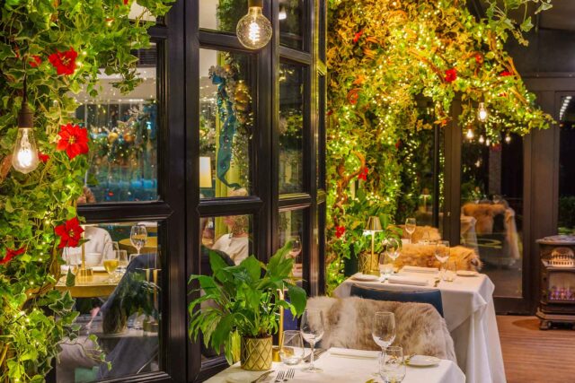Celebrating New Year's Eve with gourmet Modern European cuisine at Chapter One.