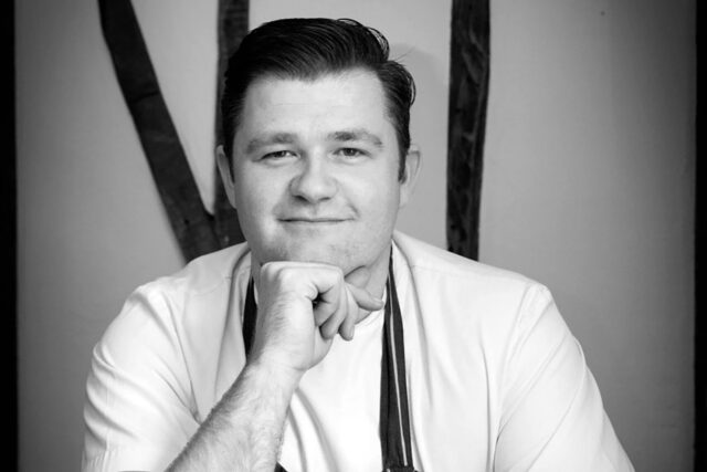 Terrace welcome reception drinks for Chef Mick Binnington dining event at Chapter One Restaurant Kent.